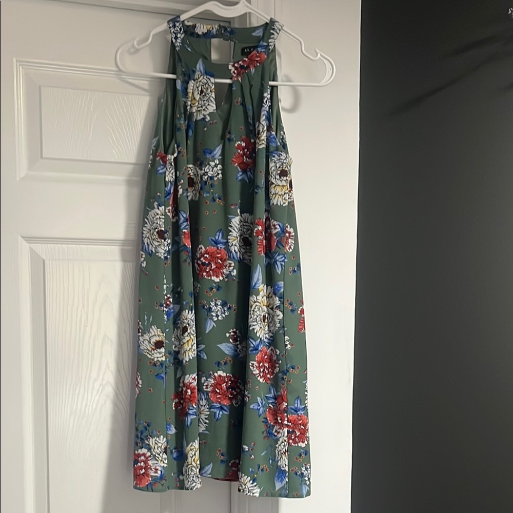 As U Wish Green Floral Dress